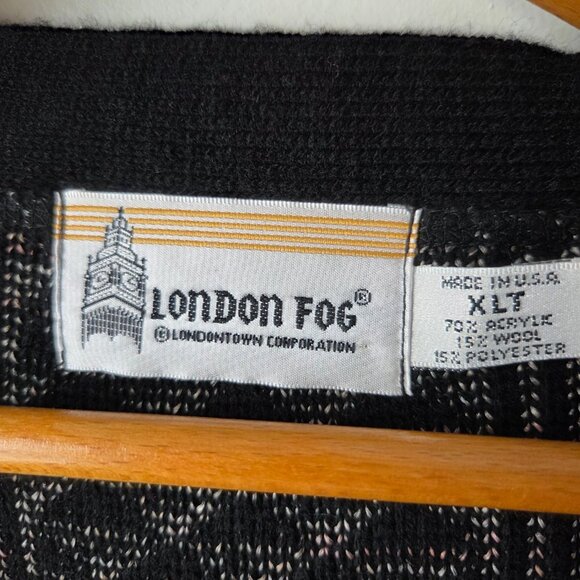 EUC VINTAGE LONDON FOG DEEP V NECK BUTTONED OVERSIZED CARDIGAN SWEATER SIZE XLT - Picture 13 of 16